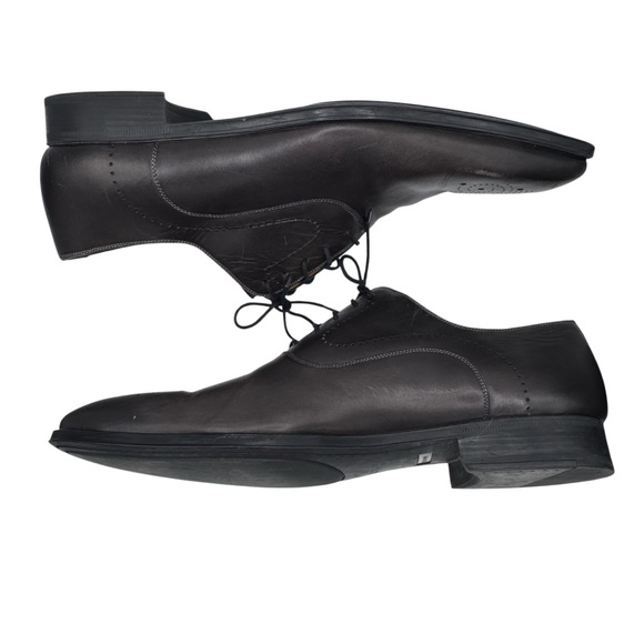 Magnanni Sanchez Men\'s Perforated Toe Black Leather Dress Shoes - Made in Spain main image 14